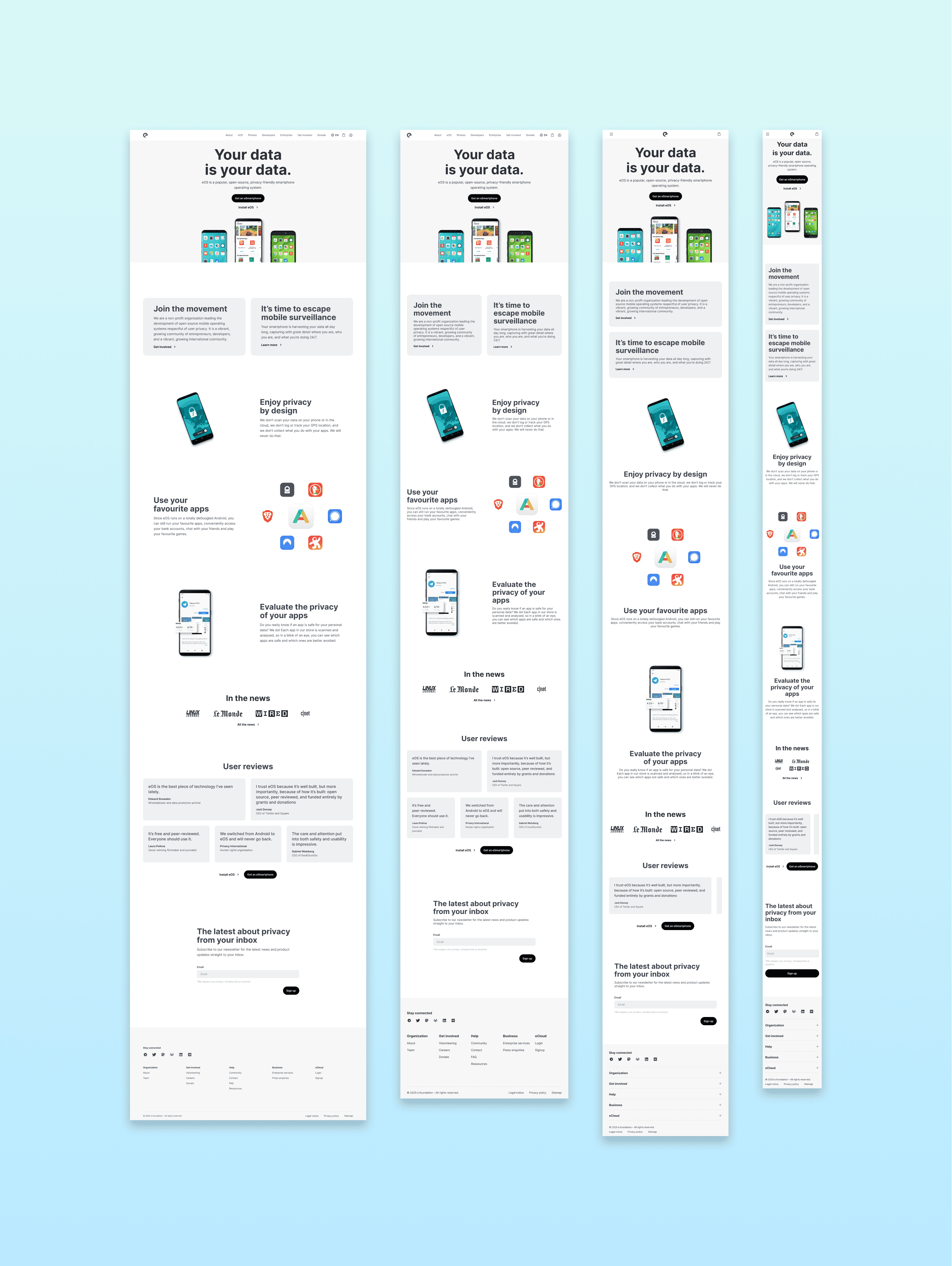 Rebranded website responsiveness